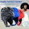 Prefessional Fußball Fußball Helm Rugby Scrum Kappe Headguard Goalie Hut Kopf Protector Stoßfest