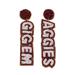 Texas A&M Aggies Beaded Earrings