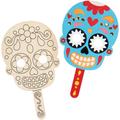 Day of the Dead Wooden Masks (Pack of 4) Halloween Crafts