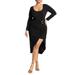 Plus Size Women's Gold Hardware Knit Dress by ELOQUII in Black (Size 26)