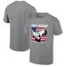 Men's Ripple Junction Heather Gray Hulk Hogan American Flag Graphic T-Shirt