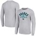 Men's Starter Heather Gray San Jose Sharks Puck Long Sleeve T-Shirt