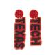 Texas Tech Red Raiders Beaded Earrings