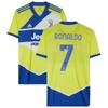 Cristiano Ronaldo Juventus Autographed 2021-22 Yellow and Blue adidas UEFA Champions League Jersey