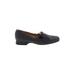 Adrienne Vittadini Flats: Loafers Chunky Heel Classic Gray Shoes - Women's Size 7 1/2 - Almond Toe