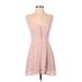 Forever 21 Casual Dress - A-Line: Pink Print Dresses - Women's Size Small