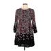 CeCe Casual Dress - A-Line Crew Neck 3/4 sleeves: Black Dresses - Women's Size 8