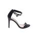 Christian Siriano for Payless Heels: Slip-on Stilleto Cocktail Party Black Print Shoes - Women's Size 6 1/2 - Open Toe