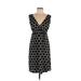H&M Casual Dress - Midi: Black Grid Dresses - Women's Size 6