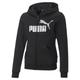 Kapuzensweatshirt PUMA "ESS+ LOGO FULL-ZIP HOODIE FL G" Gr. 176, schwarz (puma black) Kinder Sweatshirts