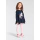 Langarmshirt & Leggings KIDSWORLD "EINHORN" Gr. 140/146, bunt (marine, rosa) Mädchen KOB Set-Artikel Spar-Sets