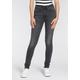 Skinny-fit-Jeans LEVI'S "721 High rise skinny" Gr. 28, Länge 30, schwarz (black wash) Damen Jeans Röhrenjeans