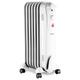 Schallen Portable Electric Slim Oil Filled Radiator Heater for Home and Office Use with Adjustable Temperature Thermostat, 3 Heat Settings & Safety Cut Off (White, 1500W | 7 Fin)