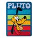 Northwest Mickey Mouse Pluto Stripes Micro Raschel Throw | Wayfair 1MIC059000044AMZ