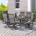 Lark Manor™ Alaeddine Swivel Patio Dining Armchair Sling in Gray | 41.3 H x 19.5 W x 23.3 D in | Wayfair D57874A774724BBB89FBA5BB8D680296