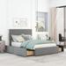 Latitude Run® Denaysia Full Storage Standard Bed Upholstered/Velvet in Brown/Gray | 41 H x 57.7 W x 77.8 D in | Wayfair