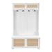 Wildon Home® Dolen Hall Tree 40.2" Wide Wood in White | 64.2 H x 40.2 W x 8.7 D in | Wayfair 9FE490037E5F4EF784B87B71E7ABA197