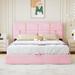 Everly Quinn Winser Upholstered Platform Storage Bed Upholstered in Pink | 40.6 H x 64.5 W x 85.1 D in | Wayfair A5424F404E924E15ACF7105442CC9122