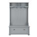 Canora Grey Shirle Hall Tree 40.2" Wide w/ Bench & Shoe Storage Wood in Gray | 64.2 H x 40.2 W x 18.6 D in | Wayfair