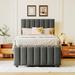 Latitude Run® Tesheka Twin Upholstered Storage Standard Bed Upholstered in Gray | 48.3 H x 40.3 W x 78.6 D in | Wayfair
