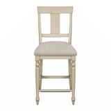Wenty Side Chair Dining Chair Wood/Upholstered/Metal in White | 41.915 H x 23.6037 W x 18.18 D in | Wayfair WFYUKI0332A