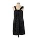 Banana Republic Casual Dress - Mini Square Sleeveless: Black Dresses - Women's Size 4