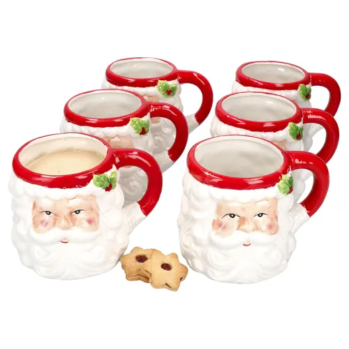 6er Set Kaffeebecher Santa Claus 450ml – 24306351