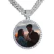 68.5MM 18K Gold Plated Custom Made Photo Bling Big Medallions Necklace Pendant Men Hip Hop Picture