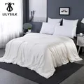 LILYSILK Comforter Duvet All Season Silk Covered 100 Silk pure and natural long strand floss queen