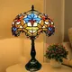 Tiffany Desk Lamp Mediterranean Style Antique Table Lights for Restaurant Bar Cafe Dinng Room