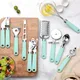 9Pcs Stainless Steel Baking Set Peeler Pizza Cheese Garlic Press Grater Whisk Plastic Handle Kitchen