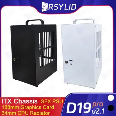 D19 Pro 6.1L A4 Chassis SFX HTPC Mini ITX Game Computer Graphics Card RTX2070 I7 Smallest