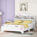 Twin/Full Size Kids Bed Platform Bed with Storage Headboard, Wooden Platform Bed Frame with Shelves for Kids Teens Boys Girls