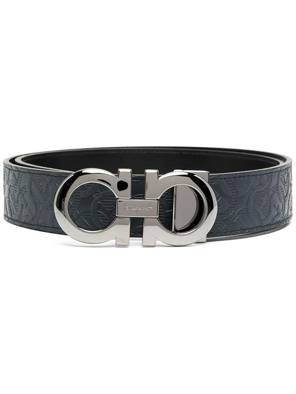 Leather Belt - Blue - Ferragamo Belts