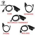 Taktische PTT U94 V2 Headset Adapter für Icom / Kenwood / Midland / Motorola Talkabout/Handy Militär