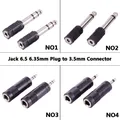 1 pz Jack 6.35 mono3.5mm adattatore connettore Audio 6.35MM Mono Plug a 3.5 STEREO/MONO JACK Guitar