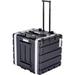 Fly Drive Case - 10u Space ABS Molded for Tough Durable Interior & Exterior Case for 19 in. Amplifier for Equalizer or DJ Effects Unit with Pull Out Handle & Wheels