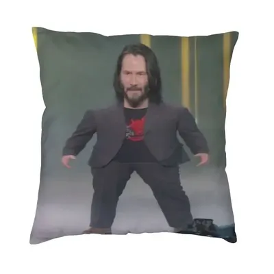 Mine Keanu Reeves Kissenbezug, 45 x 45 cm, weich, kreativ, Dekokissenbezüge, Heimdekoration, lustige Kissen für Bettwäsche, Sofa, Stuhl Image