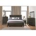 Hyacinthe 4 Piece Farm Charcoal Gray Modern Panel Bedroom Set