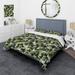 Designart "Green Urban Maze " Modern Bedding Covert Cet With 2 Shams