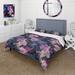 Designart "Astral Blue Purple Damask Radiance" Purple Damask bedding covert set with 2 shams