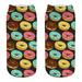 WEAIXIMIUNG Funny Christmas Women 3Pc Socks Digital Printing Donut Fashion Casual Personalized Socks