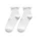 WEAIXIMIUNG Pink Christmas Decor Women Edge Cotton Vertical Striped Boat Socks Fresh Socks