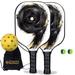 Best Pickleball Set - Letter Nine Usapa Pickleball Paddles Pickleball Racket Set Carbonfiber Graphite