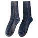 WEAIXIMIUNG Blue Christmas Women s Double Needle Pile Pile Socks Thick Vintage Wind Tube Socks Autumn and Winter Stockings