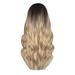 CAKVIICA Women s Wig Fashion Wig Black Wig Long Synthetic Hair Wave Curly Wigs Khaki 27.56 inch