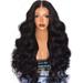 SUCS Outdoor electronic productsBlack Synthetic Wigs Natural Looking Long Wavy Middle Side Parting No-Lace Women Black ONE