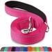 Double-Sided Reflective Dog Leash 6 FT/5 FT/4 FT Padded Handle Nylon Dogs Leashes for Medium & Large Dogs Walking Hotpink 4FT