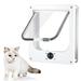 JLLOM 4-way locking pet door: Adjustable entrance exit 2-way and locking position of pet door White XL is suitable for cats with waist circumference less than 23.62 / 60CM