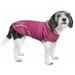 Active Pull-Rover Premium 4-Way Stretch Two-Toned Performance Sleeveless Dog T-Shirt Tank Top Hoodie Burgundy & Maroon - Medium